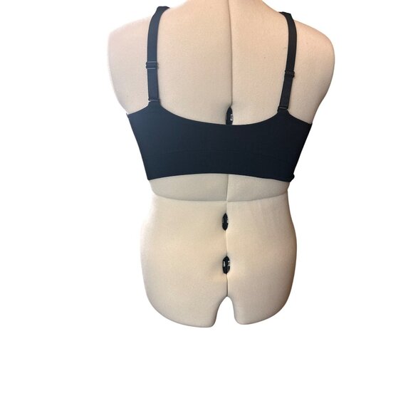 Puma XL Sports Bra Adjustable Straps V-Neck Lightweight Stretch Activewear BLK - Picture 8 of 12